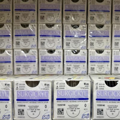 نخ بخیه ویکریل اس ام ای 0 راند سوزن 40mm | نخ جراحی ویکریل SMI SURGICRYL سایز 0 با سوزن گرد 40 میلی‌متری